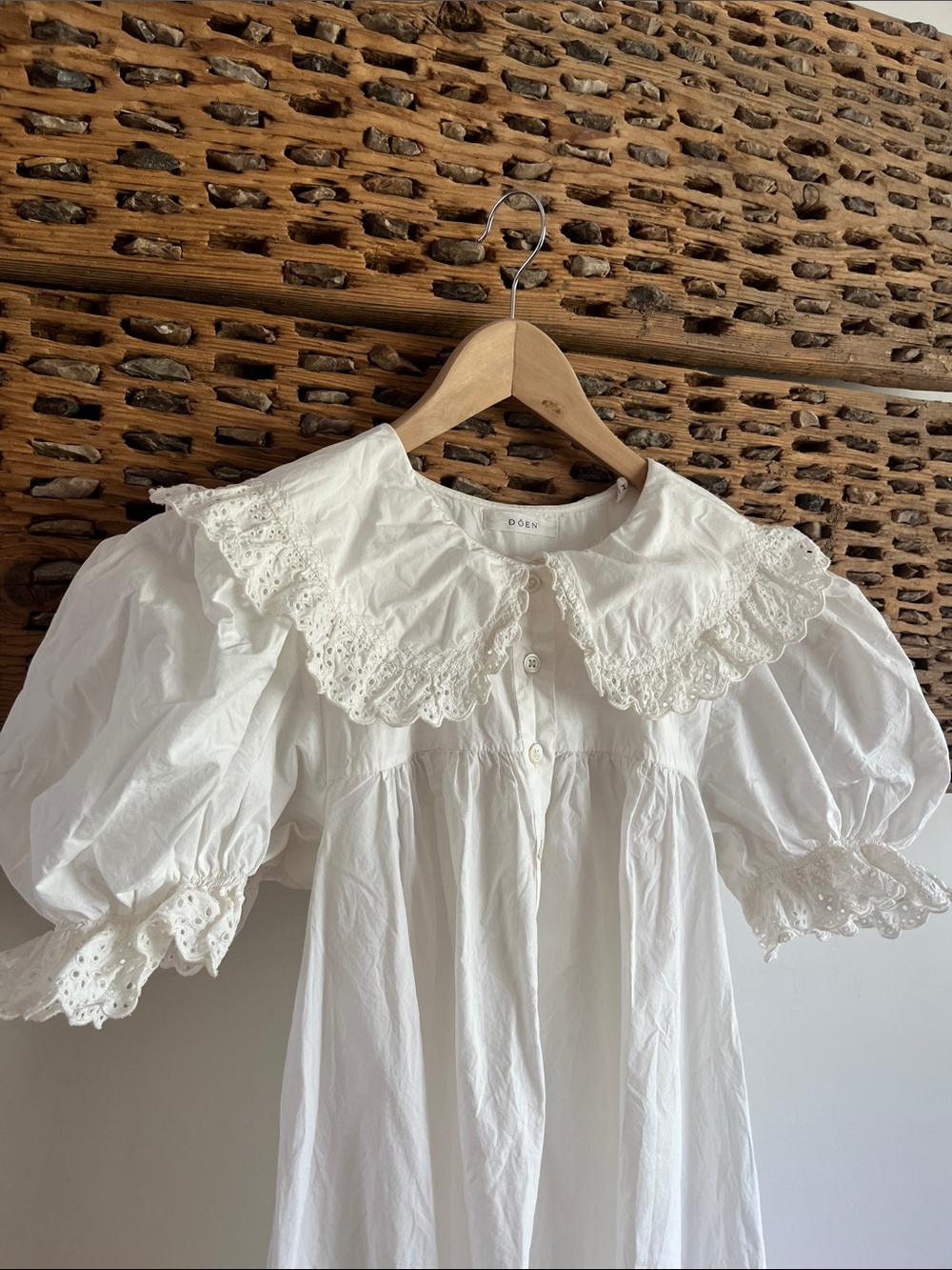 Doen Birdie Mini Dress Salt Medium - Picture 2 of 5